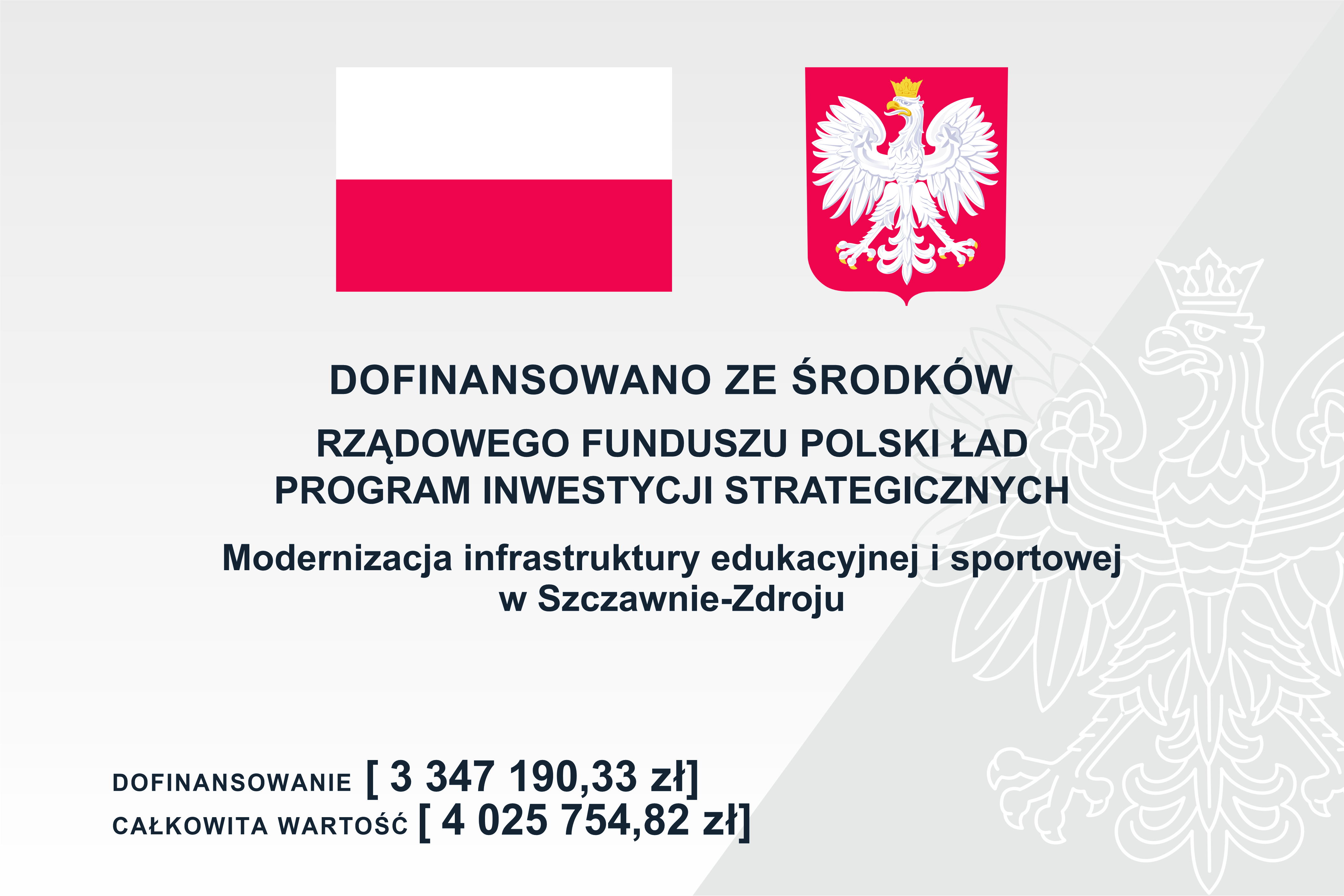 Dofinansowano ze środków rządowego funduszu polski ład