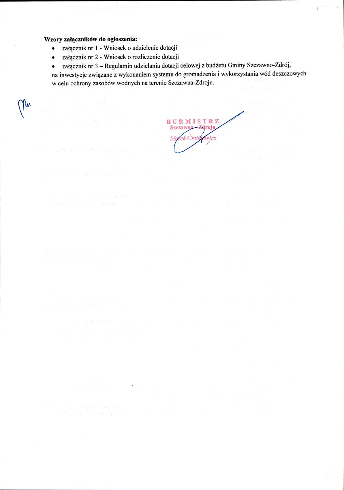 Treść ogłoszenia